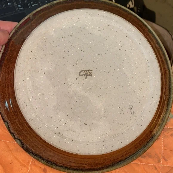 Vintage Chris Stender Pottery San Antonio Southwestern Hand Thrown Plate (ALX) - Picture 2 of 6
